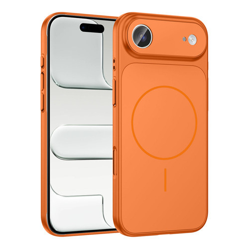 iPhone 17 Air Kılıf M-Safe Şarj Özellikli Kamera Korumalı Formen Kılıf - Turuncu
