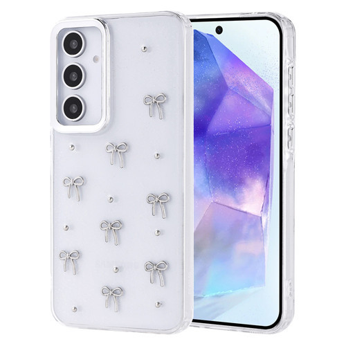 Galaxy A35 Kılıf Airbag Tasarımlı Simli Şeffaf Kutup Kılıf - Fiyonk