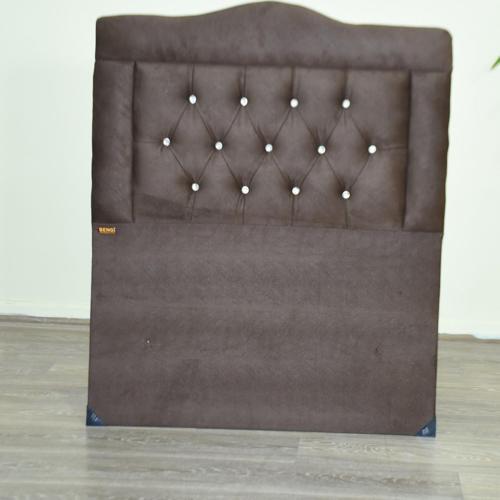 Başlık  90 Lık 17506 Tay Tüy Kahve Kumaş Dolgun Kapitone Model El Yapım
