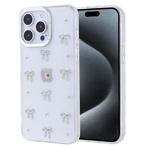 iPhone 15 Pro Max Kılıf Airbag Tasarımlı Simli Şeffaf Kutup Kılıf - Fiyonk