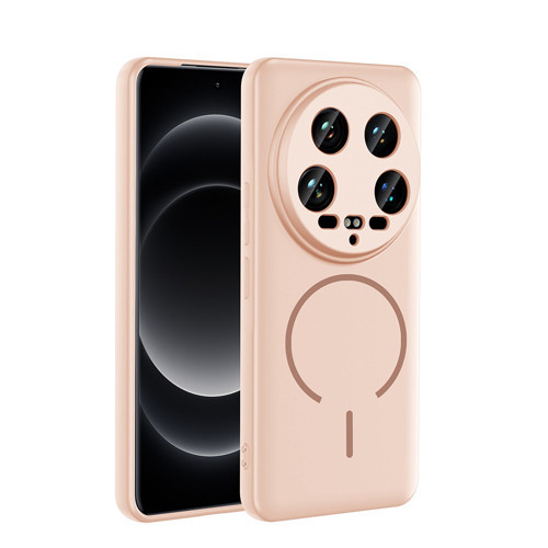Xiaomi Mi 14 Ultra Kılıf M-safe Şarj Özellikli Meta Kılıf - Rose Pembe