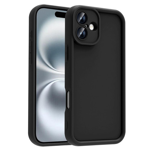 iPhone 16 Plus Kılıf Kamera Korumalı Ananas Kılıf - Siyah