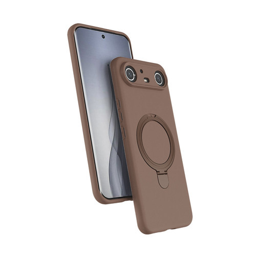 Tecno Spark Slim 5G Kılıf M-safe Şarj Özellikli Standlı Samara Kılıf - Desert Gold