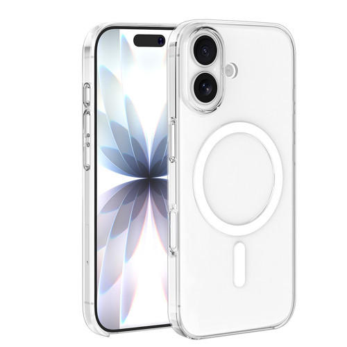 iPhone 16 Plus Kılıf IC Çipli Wireless Şarj Özellikli Şeffaf Orjin Kılıf - Şeffaf