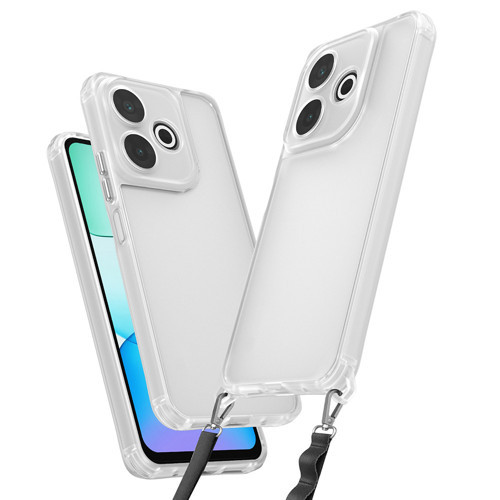 Xiaomi Redmi 13 4G Kılıf Airbagli Takılabilir Askı Aparatlı Snap Silikon Kılıf - Şeffaf