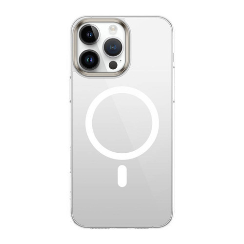 iPhone 16 Pro Kılıf M-safe Şarj Özellikli Şeffaf Cam Arka Yüzey G-Glass Kılıf - Şeffaf