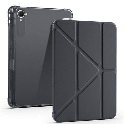 Xiaomi Redmi K Pad Kılıf Tri Folding Kalem Bölmeli Standlı Kılıf - Siyah