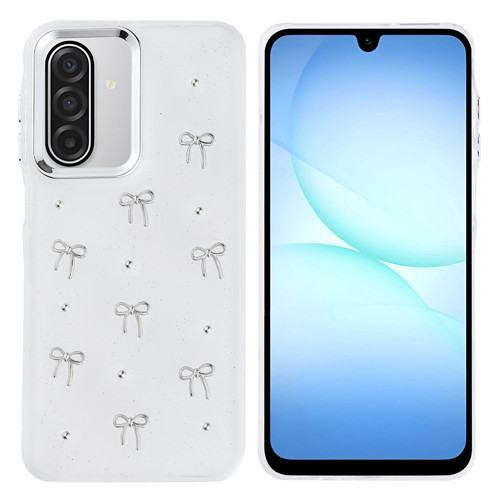 Galaxy A17 Kılıf Airbag Tasarımlı Simli Şeffaf Kutup Kılıf - Fiyonk