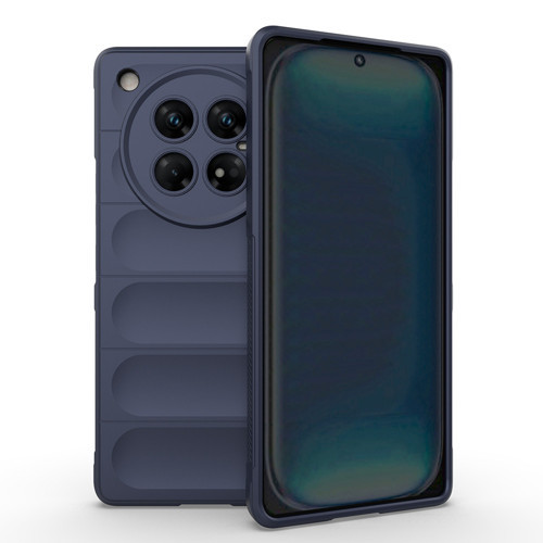 İnfinix Zero 40 5G Kılıf Esnek TPU Oyuklu Arka Yüzey Tasarımlı Etnik Silikon Kılıf - Lacivert
