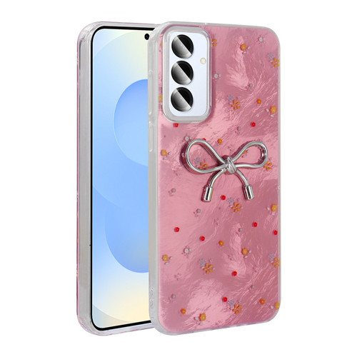 Galaxy S25 Plus Kılıf Kamera Korumalı Figürlü Ponti Silikon Kılıf - Açık Pembe