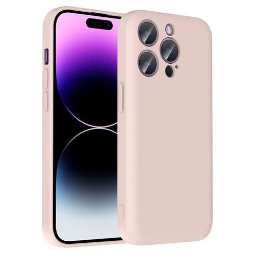 iPhone 14 Pro Max Kılıf Kamera Korumalı Kartlık Hazneli Vitra Kılıf - Pembe