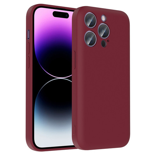 iPhone 14 Pro Max Kılıf Kamera Korumalı Kartlık Hazneli Vitra Kılıf - Mürdüm