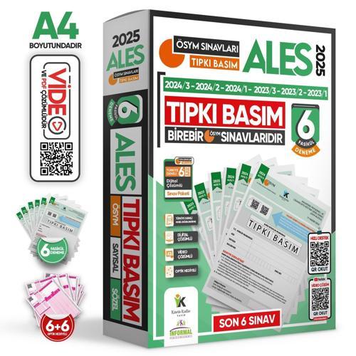 2025 ALES ÖSYM Tıpkı Basım Çıkmış Soru 6lı Deneme Paketi Video ve Dijital Çözümlü Türkiye Geneli