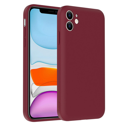 iPhone 11 Kılıf Kamera Korumalı Kartlık Hazneli Vitra Kılıf - Mürdüm