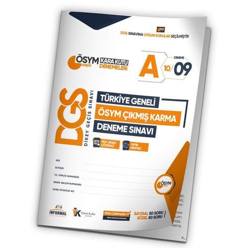 2024 DGS ÖSYM Arşivi Karma Kara Kutu Çıkmış Soru Türkiye Geneli D. Çözümlü Deneme 10/9.Kitapçık