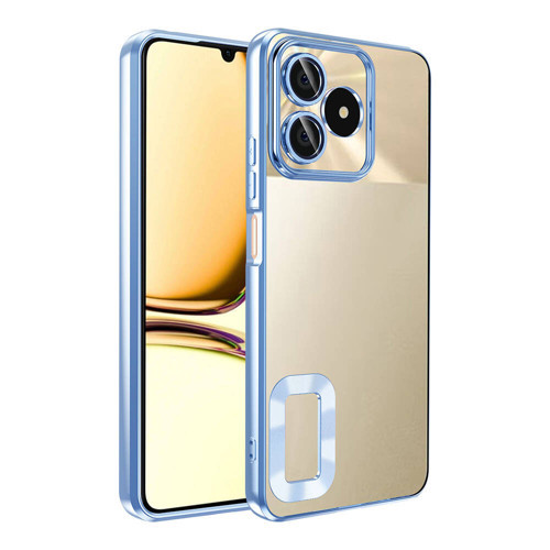 Realme C53 Kılıf Kamera Korumalı Logo Gösteren Omega Kılıf - Derin Mor