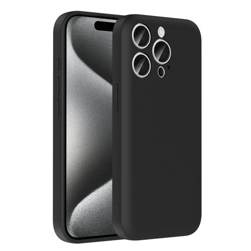 iPhone 15 Pro Kılıf Kamera Korumalı Kartlık Hazneli Vitra Kılıf - Siyah