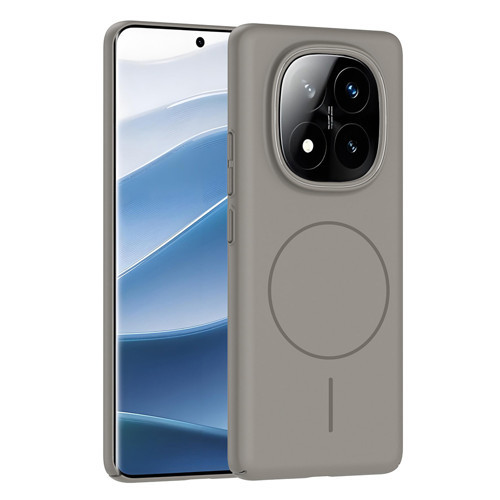 Xiaomi Redmi Note 14 Pro 4G Kılıf M-safe Şarj Özellikli Ruby Sert Kılıf - Gri