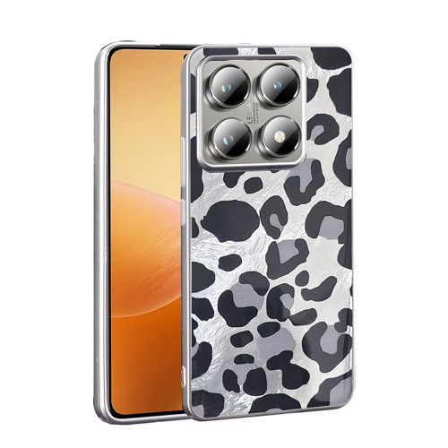 Xiaomi 14T Kılıf Desenli Mep Kılıf - Gri Leopar