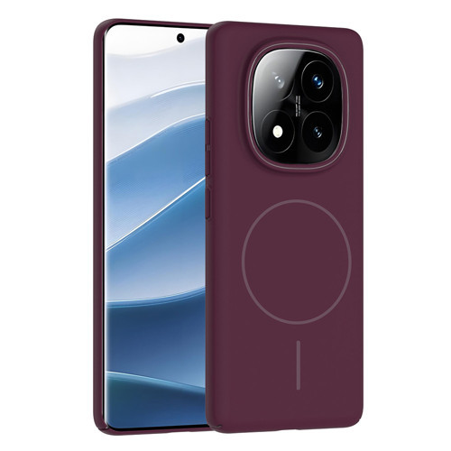 Xiaomi Redmi Note 14 Pro 4G Kılıf M-safe Şarj Özellikli Ruby Sert Kılıf - Mürdüm