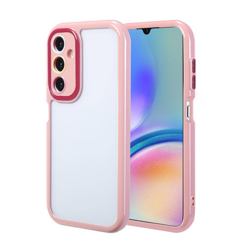 Galaxy A05S Kılıf Kamera Korumalı Renkli Kenar ve Çerçeve Tasarımlı Vitamin Kılıf - Mürdüm