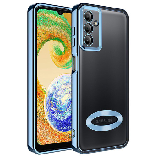 Galaxy A54 Kılıf Kamera Korumalı Logo Gösteren Omega Kılıf - Sierra Mavi