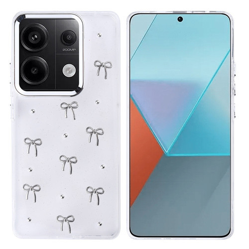 Xiaomi Redmi Note 13 Pro 4G Kılıf Airbag Tasarımlı Simli Şeffaf Kutup Kılıf - Fiyonk