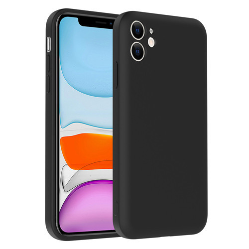 iPhone 11 Kılıf Kamera Korumalı Kartlık Hazneli Vitra Kılıf - Siyah
