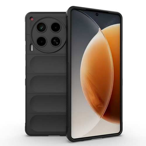 Tecno Camon 30 4G Kılıf Esnek TPU Oyuklu Arka Yüzey Tasarımlı Etnik Silikon Kılıf - Siyah