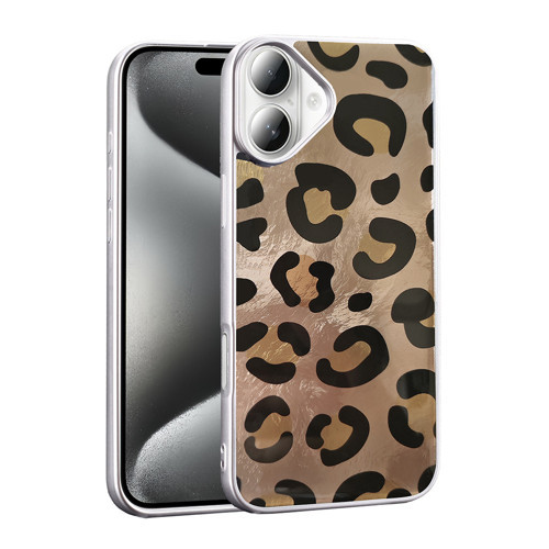 iPhone 16 Kılıf Desenli Mep Kılıf - Gold Leopar