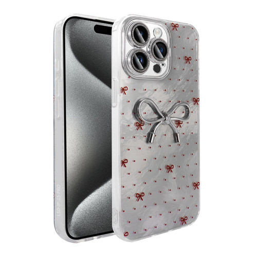 iPhone 15 Pro Kılıf Kamera Korumalı Figürlü Ponti Silikon Kılıf - Açık Mavi