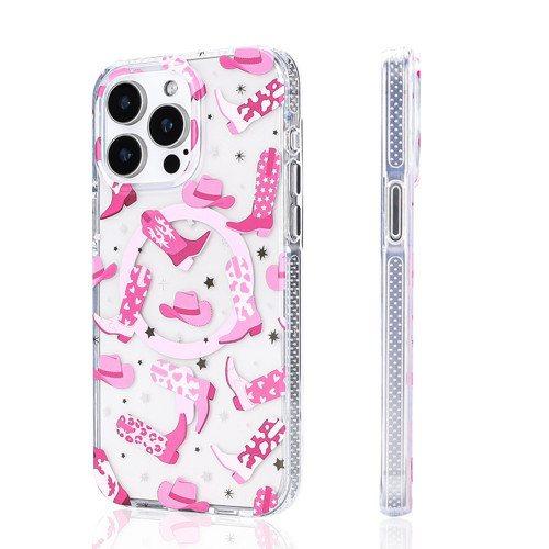 iPhone 14 Pro Max Kılıf M-safe Şarj Özellikli Stilo Kılıf - Pembe
