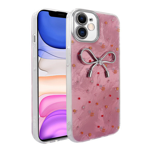 iPhone 11 Kılıf Kamera Korumalı Figürlü Ponti Silikon Kılıf - Açık Pembe