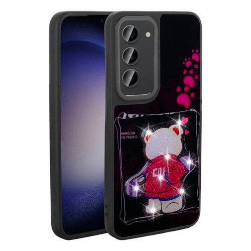 Galaxy S23 Kılıf Parlayan Kabartmalı İkonik Figürlü Amas Silikon Kılıf - Siyah