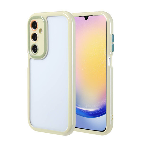 Galaxy A25 Kılıf Kamera Korumalı Renkli Kenar ve Çerçeve Tasarımlı Vitamin Kılıf - Yeşil
