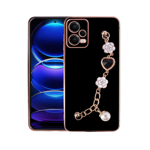 Xiaomi Redmi Note 12 4G Kılıf El Tutamaçlı Kamera Korumalı Taka Silikon Kılıf - Siyah