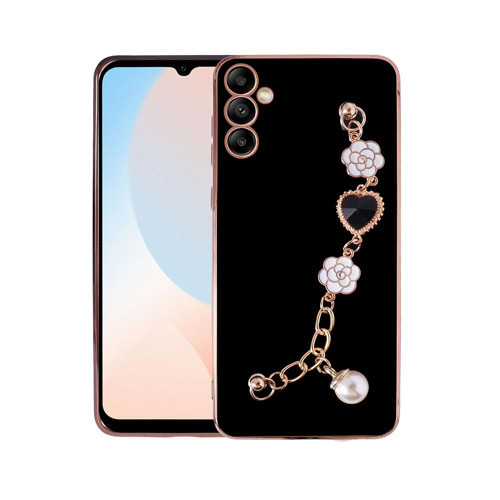 Galaxy A14 Kılıf El Tutamaçlı Kamera Korumalı Taka Silikon Kılıf - Siyah