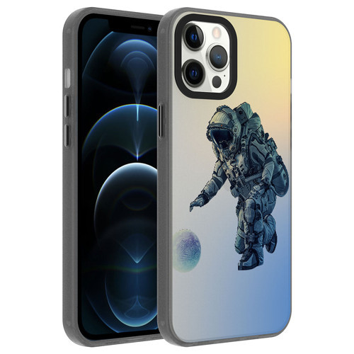 iPhone 12 Pro Max Kılıf Desenli Dragon Sert Kılıf - Astronot
