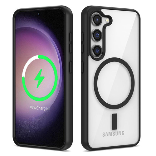 Galaxy S22 Plus Kılıf M-safe Wireless Şarj Özellikli Silikon Ege Kılıf - Siyah