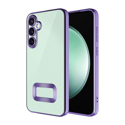 Galaxy A16 Kılıf Kamera Korumalı Logo Gösteren Omega Kılıf - Lila