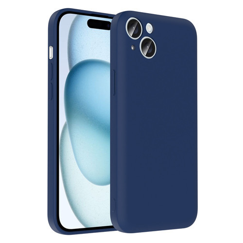 iPhone 15 Kılıf Kamera Korumalı Kartlık Hazneli Vitra Kılıf - Lacivert