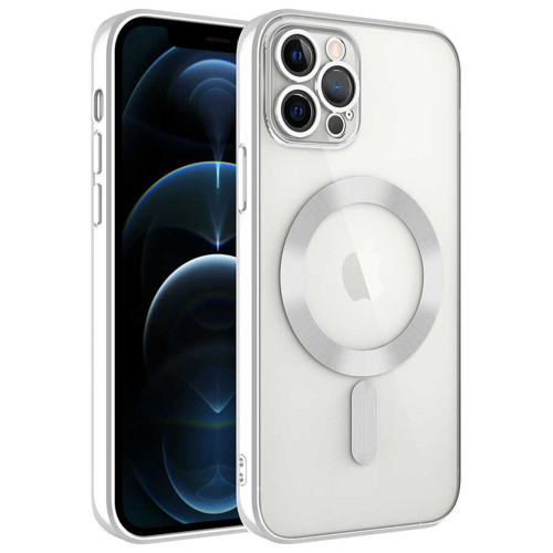 iPhone 11 Pro Kılıf Kamera Korumalı M-safe Wireless Şarj Özellikli Demre Kılıf - Gümüş