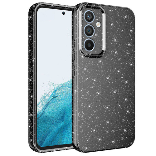 Galaxy A54 Kılıf Kamera Korumalı Simli Lüks Koton Kılıf - Gri