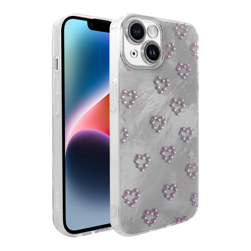 iPhone 14 Kılıf Kamera Korumalı Figürlü Ponti Silikon Kılıf - Beyaz