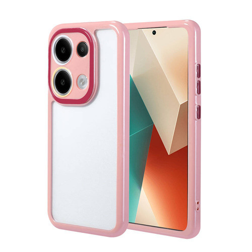 Xiaomi Redmi Note 13 4G Kılıf Kamera Korumalı Renkli Kenar ve Çerçeve Tasarımlı Vitamin Kılıf - Mürdüm