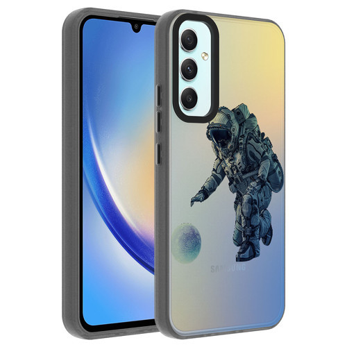 Galaxy A34 Kılıf Desenli Dragon Sert Kılıf - Astronot