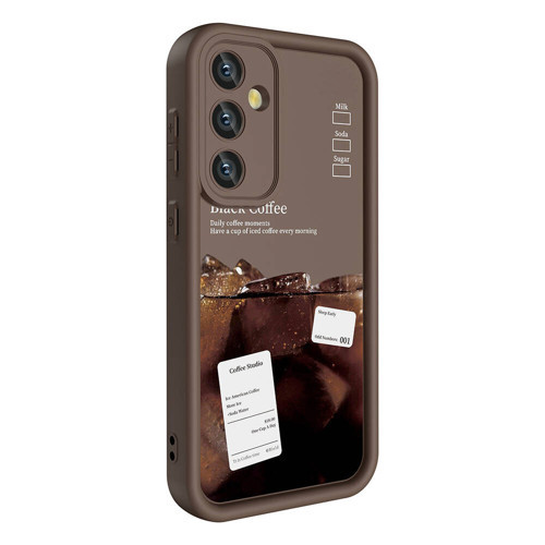 Galaxy S23 FE Kılıf Kamera Korumalı Baskılı Arka Yüzey Klas Kılıf - Koyu Kahve