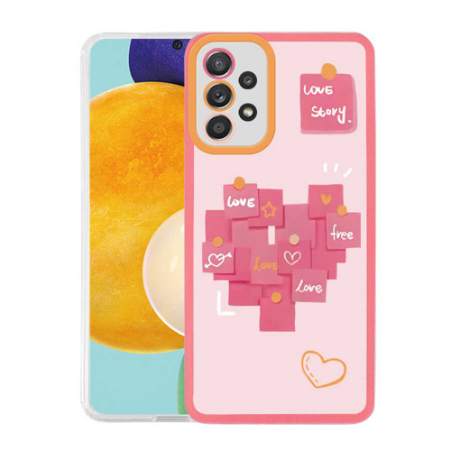 Galaxy A72 Kılıf M-Fit Desenli Kılıf - Love Story No2