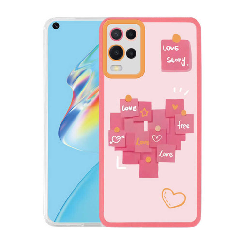 Oppo A54 4G Kılıf M-Fit Desenli Kılıf - Love Story No2