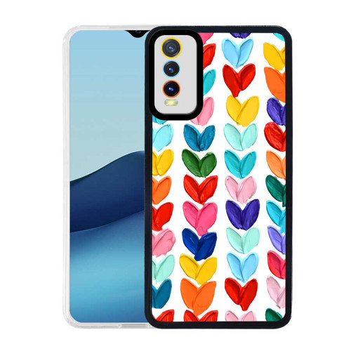 Vivo Y20S Kılıf M-Fit Desenli Kılıf - Heart No6